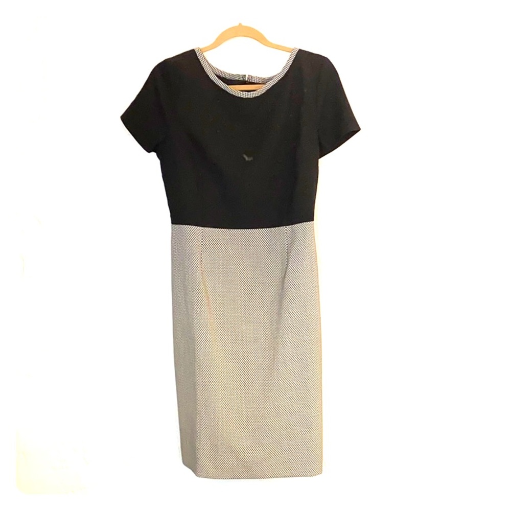 Black & white herringbone dress from Talbots.